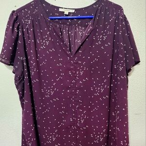 Flutter sleeve top 2x